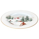 thumbnail of 4x Chalet Kuchenteller 4 Pers. Porzellan Dessert-Teller Ski Alpen Geschenkkarton