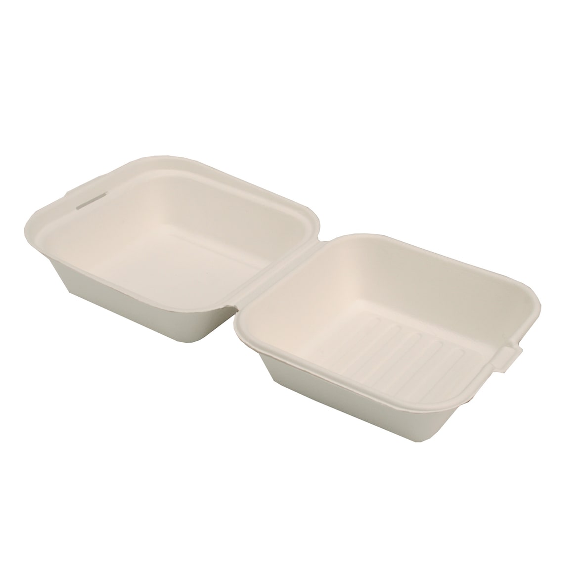 Nette 500 Stück Bagasse Hamburger Box 153x147x80mm