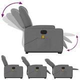 thumbnail of vidaXL Elektrischer Massagesessel mit Aufstehhilfe Dunkelgrau Stoff
