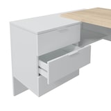 thumbnail of Mesa Escritorio Reversible 73x145x102 Cm Blanco Artik Y Roble