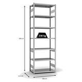 thumbnail of PROREGAL Fachbodenregal Stecksystem | Grundregal | HxBxT 300x100x50cm | 7 Ebenen | Fachlast 230 kg | Beidseitig nutzbar | Verzinkt