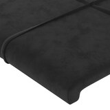 thumbnail of vidaXL Kopfteil mit Ohren Schwarz 203x16x118/128 cm Samt