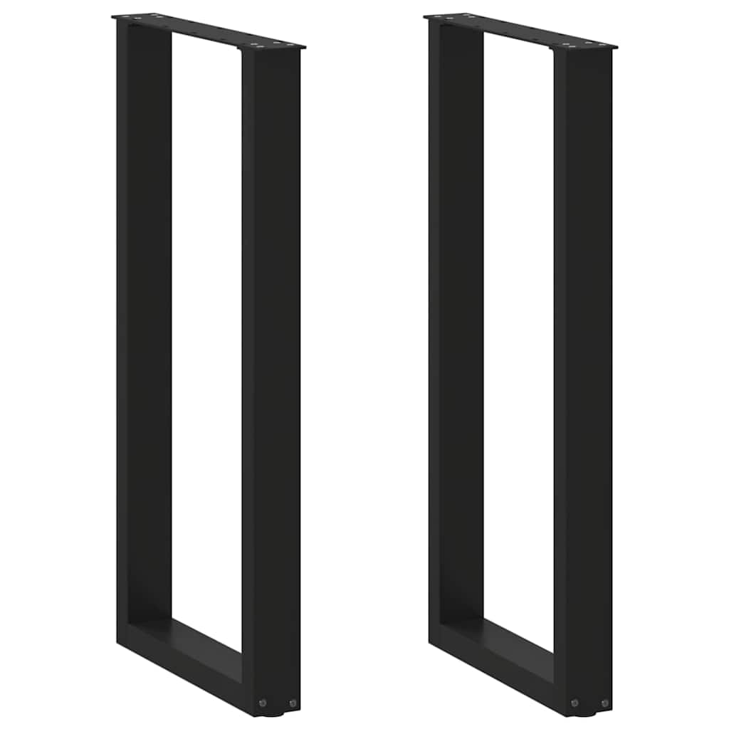 vidaXL Bartafelpoten 2 st U-vormig 40x(100-101) cm staal zwart