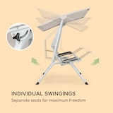 thumbnail of Bel Air Duo Swing Hollywoodschaukel anthrazit/creme Mittelgrau