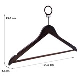 thumbnail of Gruccia in legno con gancio antifurto colore noce