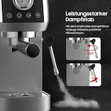 thumbnail of Espressomaschine mit 20 Bar Italienischer Pumpe - Espresso Siebträgermaschine Edelstahl | Kaffeemaschine Espresso für Cappuccino, Manometer, 1.3L