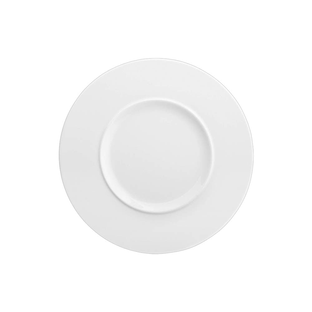 Avet conjunto de 6 pratos 21 cm porcelana branca com rebordo largo etgalax70108