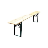 thumbnail of Opvouwbare bierbank 2200x480x250mm gemaakt van grenenhout en stalen frame