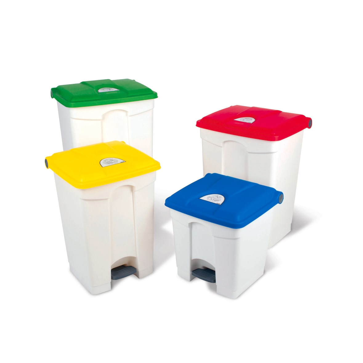 cookmax Treteimer 30 l rechteckig weiß / grau 398 x 410 x 435 mm