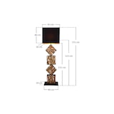 thumbnail of SalesFever Stehleuchte | Gestell Treibholz / Schirm Leinen | B 40 x T 20 x H 155 cm | Natur – Schwarz