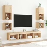 thumbnail of vidaXL Wand-Nachttisch mit LED-Leuchten Sonoma-Eiche