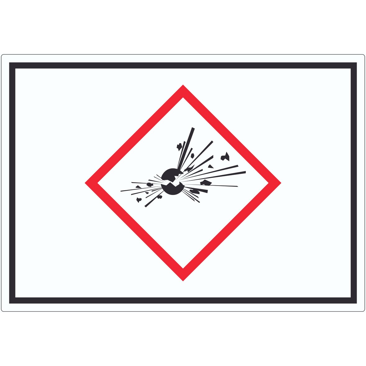 Aufkleber Instabile explosive Stoffe Symbol Explosion A2 (420x594mm)