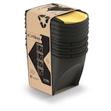 thumbnail of Set 4 cubos de basura Keden Sortibox 100% plástico reciclado, negro, 100L