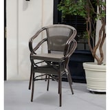 thumbnail of METRO PROFESSIONAL Fauteuil de terrasse BELVIERA, inox/dossier textile, empilable, noir/blanc
