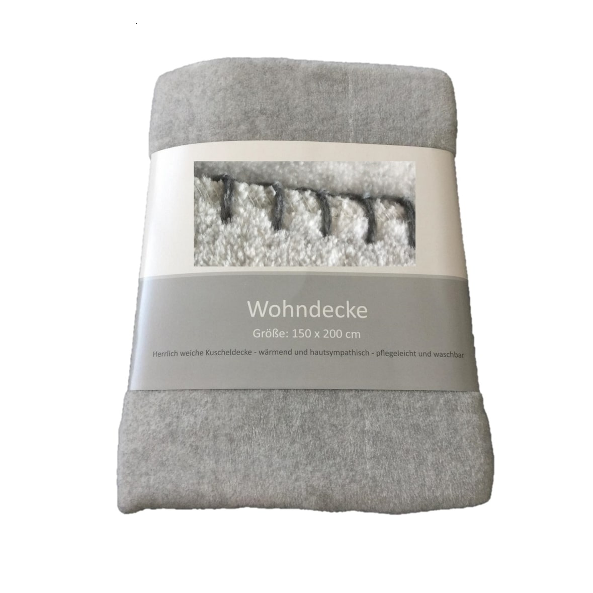 Kuscheldecke Wohndecke 150 x 200 cm Silber