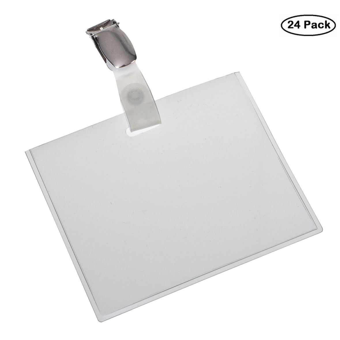 Europel Porta crachá/porteira fechada com clipe 90x60mm, Pacote de valor 12 x 24 unidades, 121286