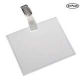 thumbnail of Europel Porta crachá/porteira fechada com clipe 90x60mm, Pacote de valor 12 x 24 unidades, 121286