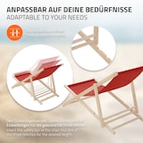thumbnail of ECD Germany 10er Set Liegestuhl klappbar Rot, Holz, verstellbare Rückenlehne mit 3 Positionen, bis 120 kg, Gartenliege Sonnenliege Strandliege