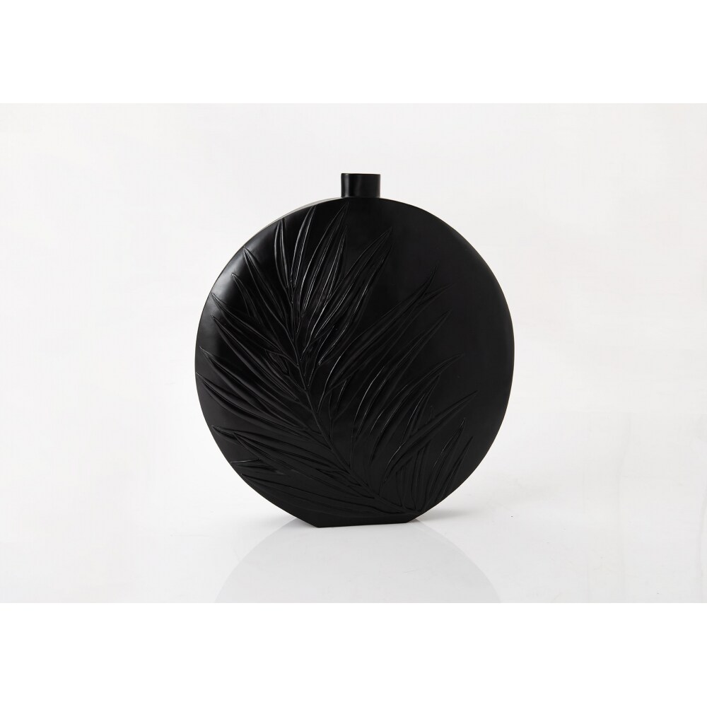 Vase Schwarzes Blatt 68 cm - Amadeus Resin 14.5x64.2 cm