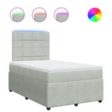 thumbnail of vidaXL Boxspringbett mit Matratze Hellgrau 120x190 cm Samt