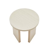 thumbnail of Table basse effet bois ronde diam 50 cm crème