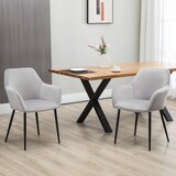 thumbnail of HOMCOM Set 2 Sedie per Soggiorno stile Nordico con Seduta Imbottita