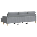 thumbnail of vidaXL 3-Sitzer-Sofa mit Hocker Hellgrau 210 cm Stoff