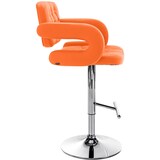 thumbnail of Taburete Dublin Naranja/Cromado
