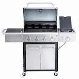 thumbnail of Allgrill Gasgrill `FESTIVAL`, 4-flammig + Seitenkocher, schwarz-Edelstahl