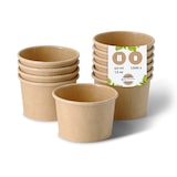 thumbnail of BIOZOYG Portionsbecher 1000 Stück 40 ml braun Pappbecher to go Becher Dipschalen Dessertschalen Einweggeschirr - Alternative zum Plastikbecher