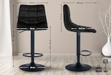 thumbnail of 2er Set Barhocker Jerry Samt schwarz/schwarz