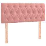 thumbnail of vidaXL Boxspringbett mit Matratze & LED Rosa 90x190 cm Samt
