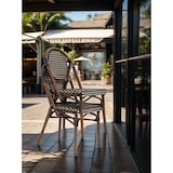 thumbnail of METRO PROFESSIONAL Cadeira empilhável, alumínio / vime PE, castanho / bege