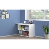 thumbnail of Dmora Schreibtisch Dascagn, Eck-PC-Schreibtisch, Mehrzweck-Bürotisch, 100 % Made in Italy, 120 x 50 x 75 cm, glänzendes Weiß