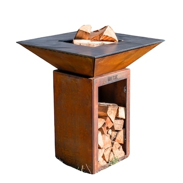 braseiro cevenol corten bois carre 74 taça individual