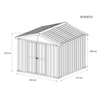 thumbnail of Capanno rimessa attrezzi per esterno casetta giardino box in lamiera 360x175cm x h 212cm - 110 kg - 6,30 mq LEGNO