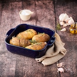 thumbnail of Peugeot quadratische Auflaufform Appolia Ofenform Keramik Blau 28 cm 60190