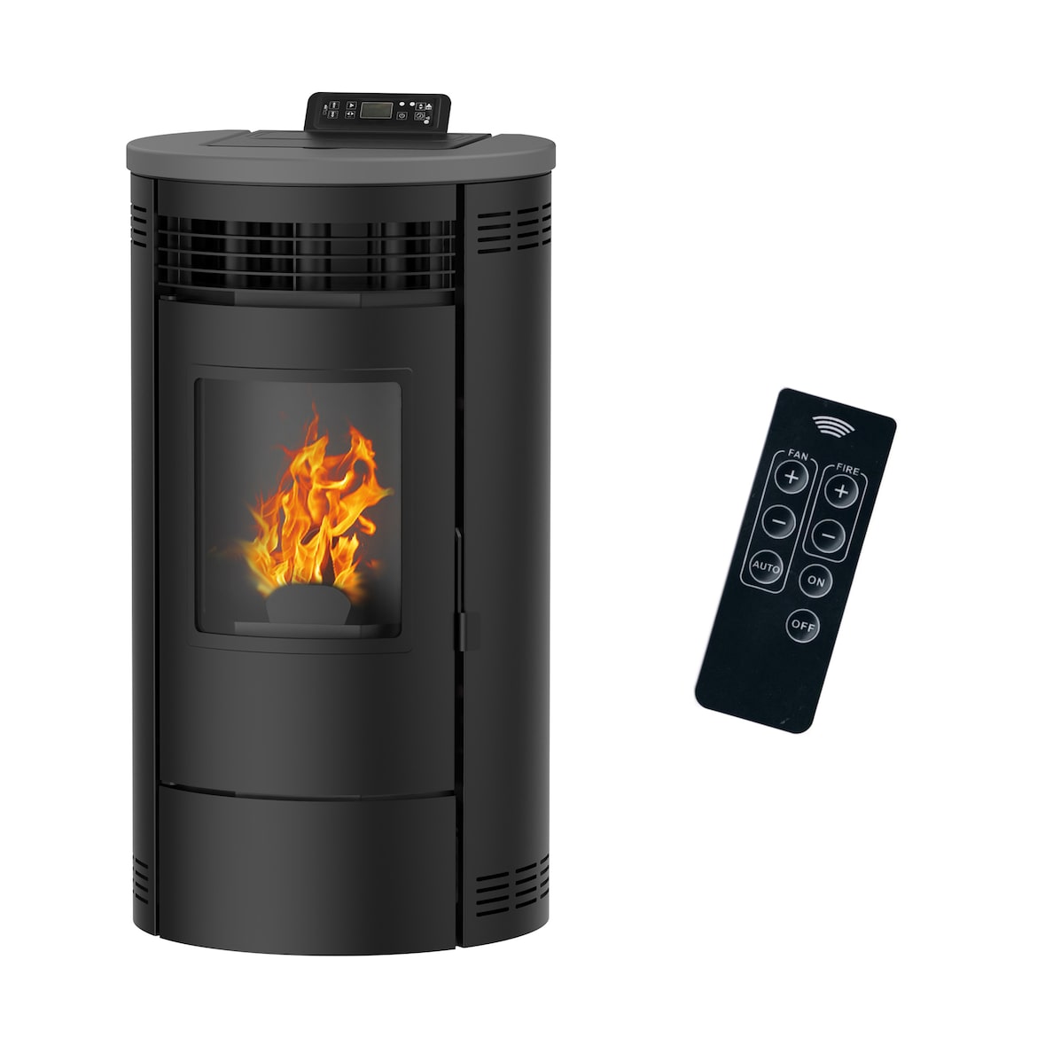 Poêle à granulés étanche Flavia 9,5 kW Noir Sannover