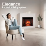 thumbnail of KAMINIO Chimenea eléctrica LUCA - Chimenea empotrada eléctrica con calefacción, efecto de llama 3D, 12 colores de llama, control remoto - 30 pulgadas