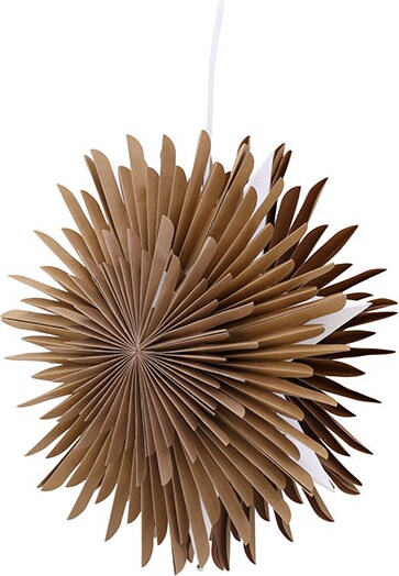 Sälen Weihnachtsstern mit Licht Papier Ø35 cm Pendelleuchte braun.