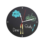 thumbnail of Securit® Silhouette Ardoise ''Horloge'' – Feutre-Craie Inclus + Kit de Fixation – 29x29 cm