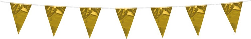 Wimpelkette gold Folie 3m