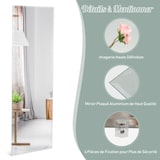 thumbnail of Helloshop26 - Miroir mural psyché rectangulaire sans cadre 110 x 38 cm pleine longueur bord biseauté suspendu vertical ou horizontal 20_0006309
