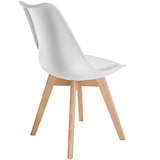 thumbnail of tectake Lot 6 chaises salle à manger style scandinave forme ergonomique blanc - 406098