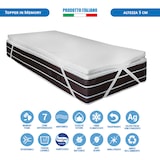 thumbnail of Topper correttore materasso singolo 80x190 in memory fresh gel rinfrescante, sfoderabile ioni d'argento - Comprarredo