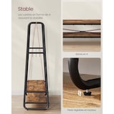 thumbnail of Helloshop26 - Industriële kledingrek stevig kledingrek met 2 planken 6 S-haken stalen frame voor de slaapkamer industriële stijl 12_0006996