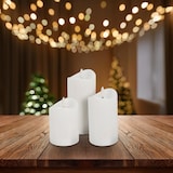 thumbnail of WellHome - 3er Set LED-Kerzen mit Jelly-Effekt und Timerfunktion in verschiedenen Größen