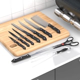 thumbnail of WellHome - 11-delige messenset met acetaathoes en houten plank