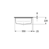thumbnail of Villeroy&Boch Rechteckiges Spülbecken, Keramikspüle Subway Style 60 S Almond braun/beige 60x51cm, Unterschrankbreite 60cm