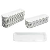 thumbnail of 24x Pur Pappteller aus Porzellan 25,7x7,5cm weiß Servier-Teller Wurst Pralinen